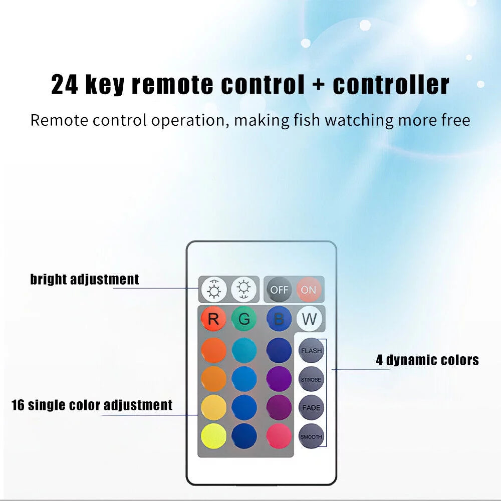 LED Pond Light, Submersible LED Lights RGB Underwater Lights Color Changing Spotlight Outdoor Remote Control IP68 Waterproof Fish Tank Lights Fountain Lights Aquarium Tank Pool