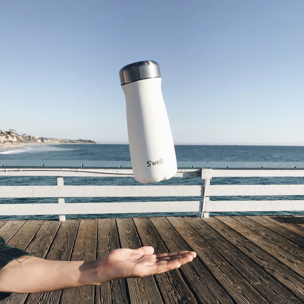 S'well Vacuum Insulated Stainless Steel Traveler Travel Mug, Moonstone, 16 oz