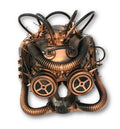 Steampunk LED Light-Up Skull Mask Goggles Copper Metallic Masquerade Adult Post