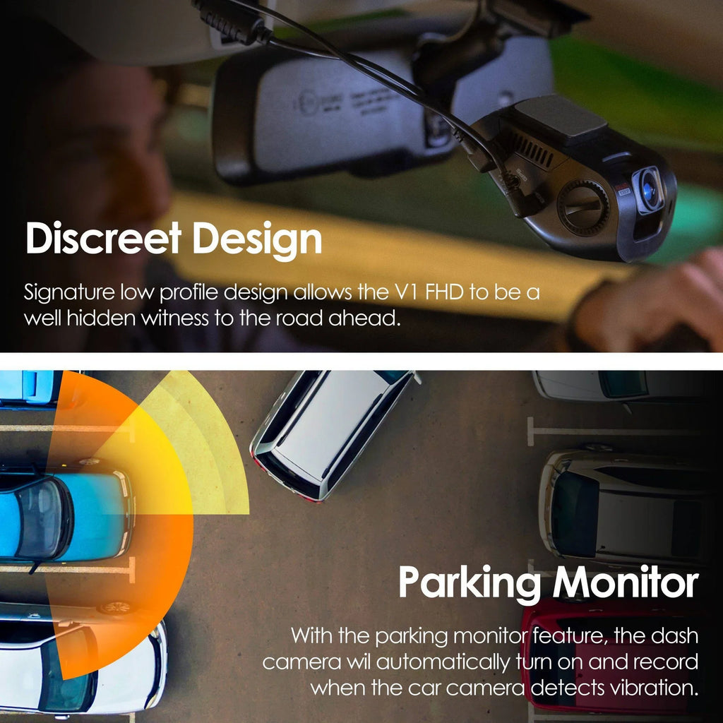 V1 FHD Single Channel 1080p Full HD Dash Cam