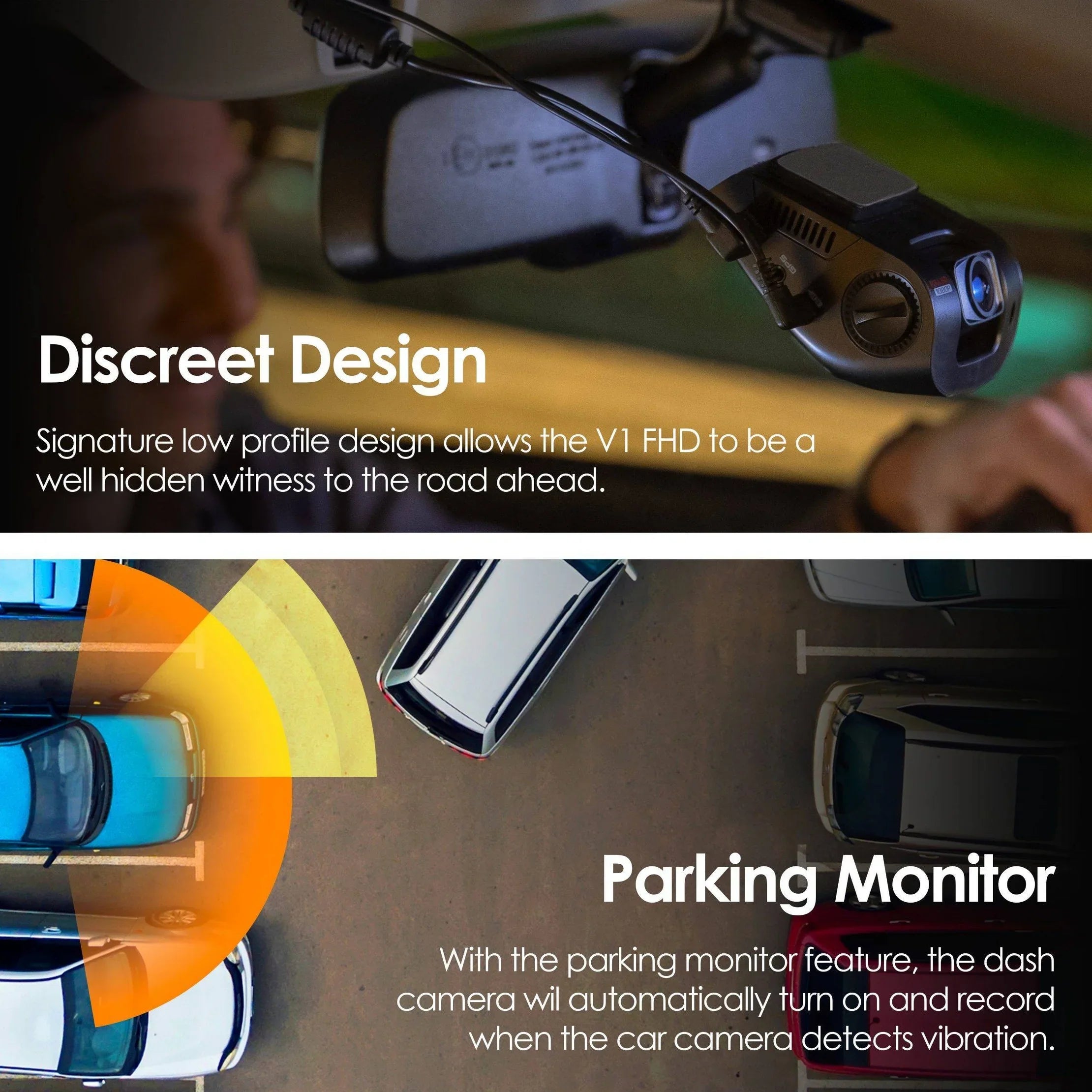 V1 FHD Single Channel 1080p Full HD Dash Cam