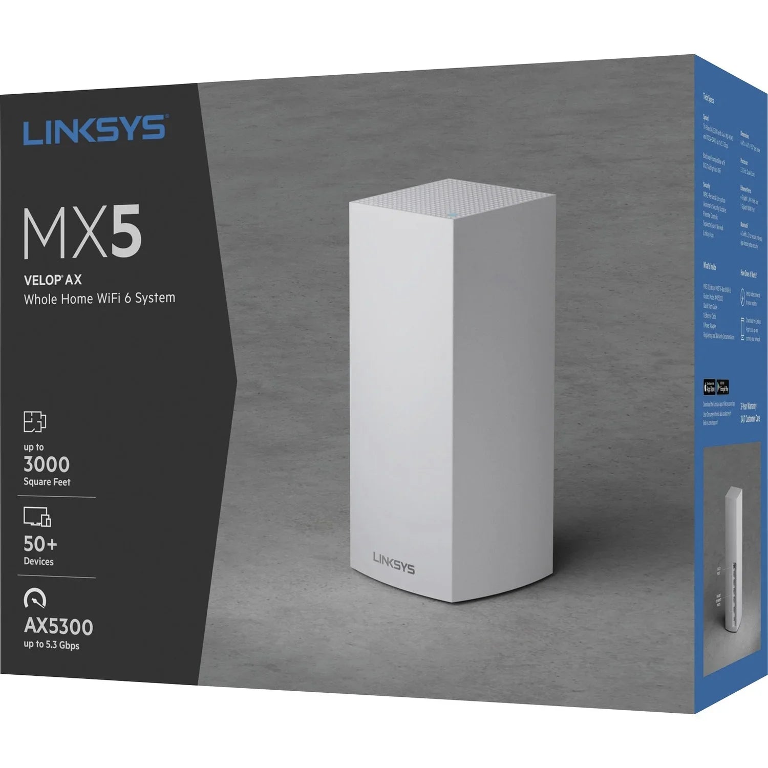 Linksys MX10 Velop AX Whole Home WiFi 6 System, White