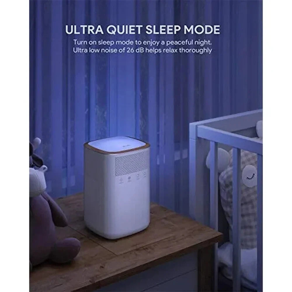 HEPA Air Purifier Home Pets with True 3M HEPA, LED Night Light, Touch Button, Activated Carbon Filter Large Room Bedroom Office White