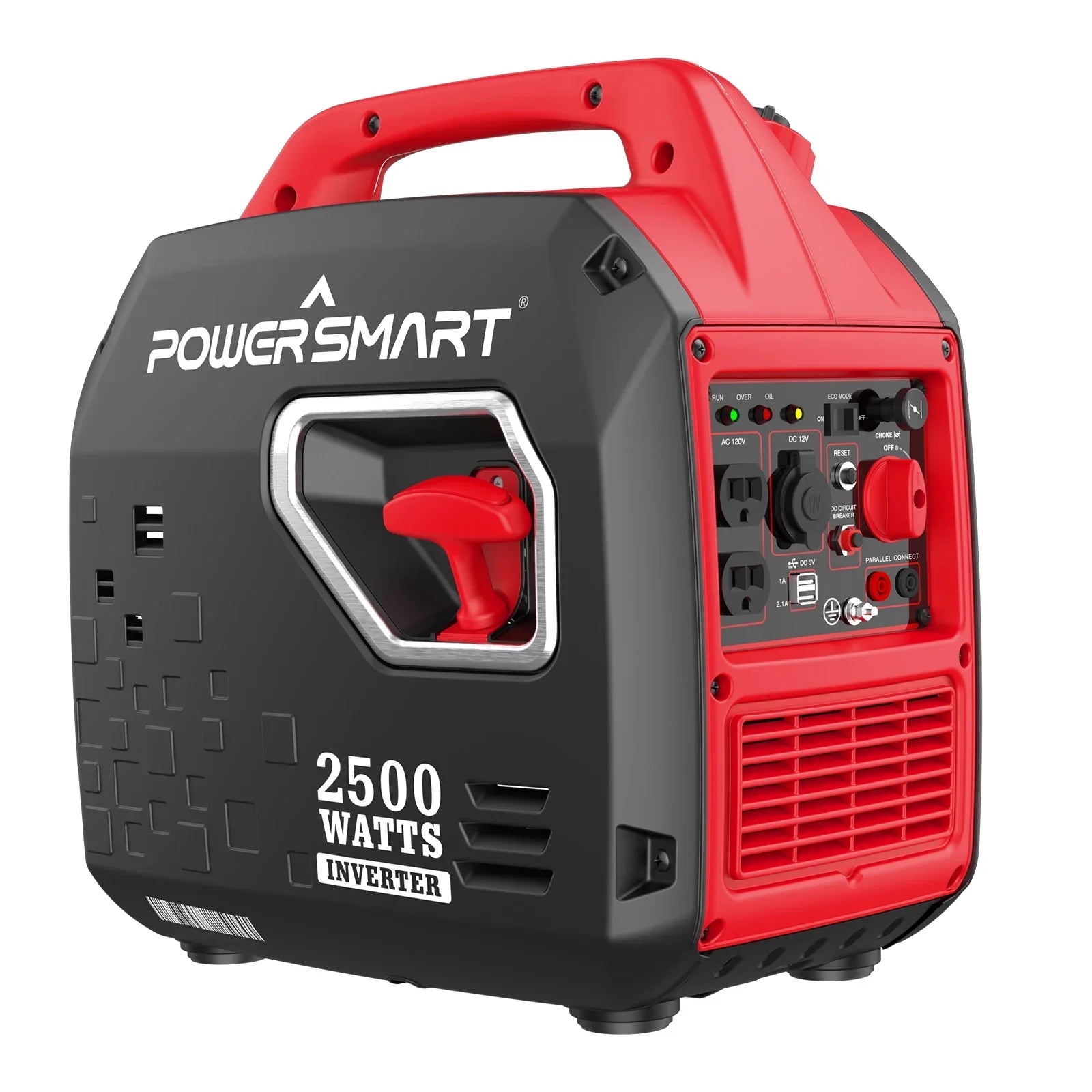 PowerSmart 2500W Portable Inverter Gas Generator，Super Quiet，Low Oil Shutdown, Ultra Lightweight Camping