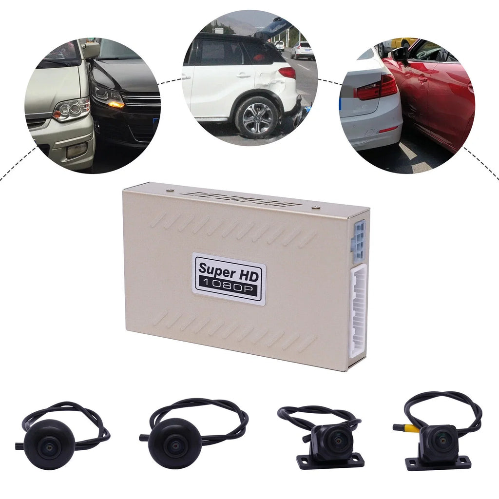 360° Bird View Panoramic System 4-camera 1080P Car DVR Recording Night Vision Recorder