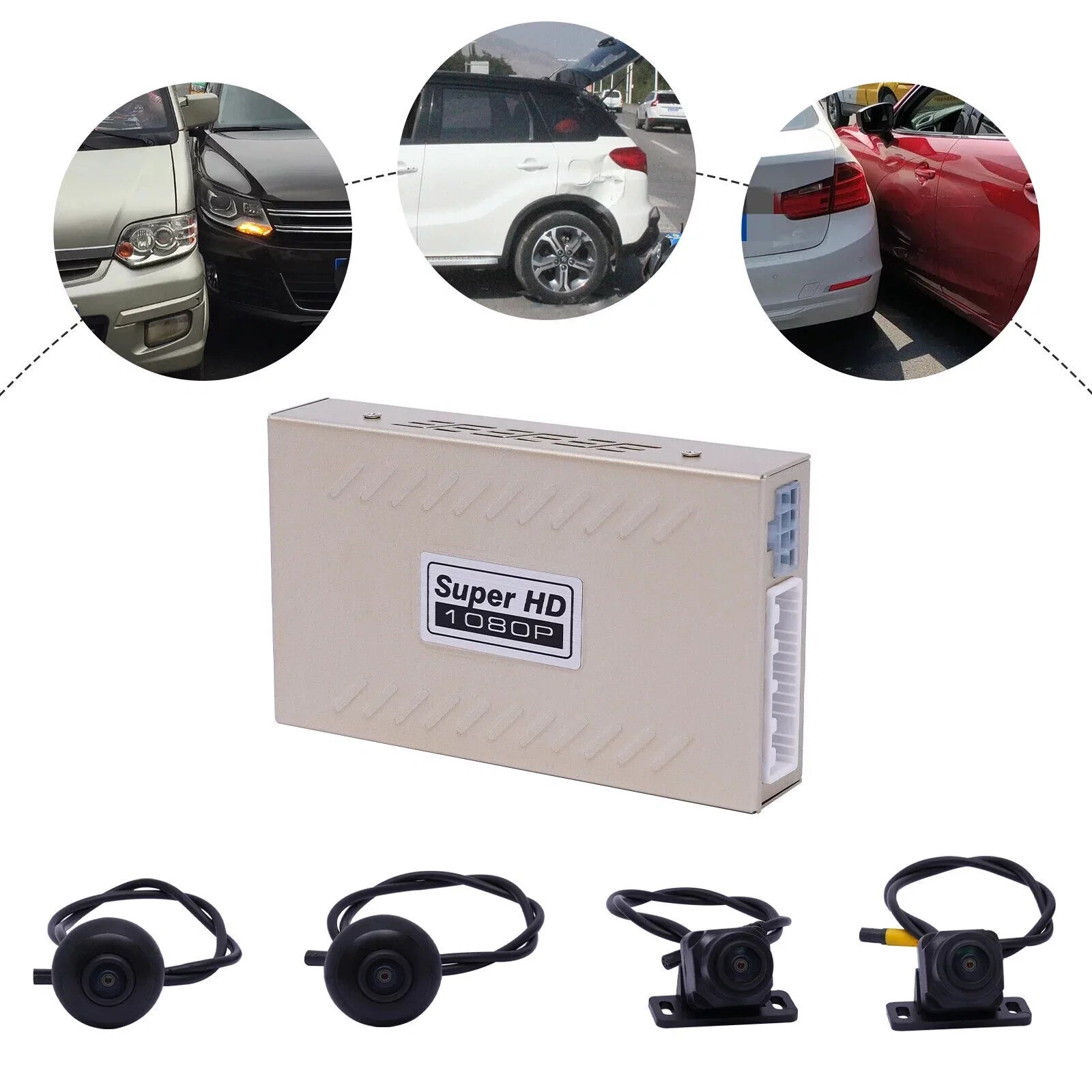 360° Bird View Panoramic System 4-camera 1080P Car DVR Recording Night Vision Recorder