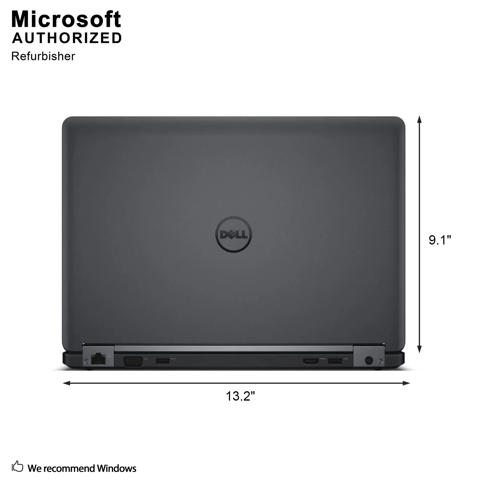 Dell Latitude E5450 14.0 Laptop, Intel Core I3-5010U 2.1Ghz, 8G DDR3L, 500G, USB 3.0, VGA, HDMI, W10P64-Multi Languages Support (EN/ES/FR), 1 year warranty Used Grade A