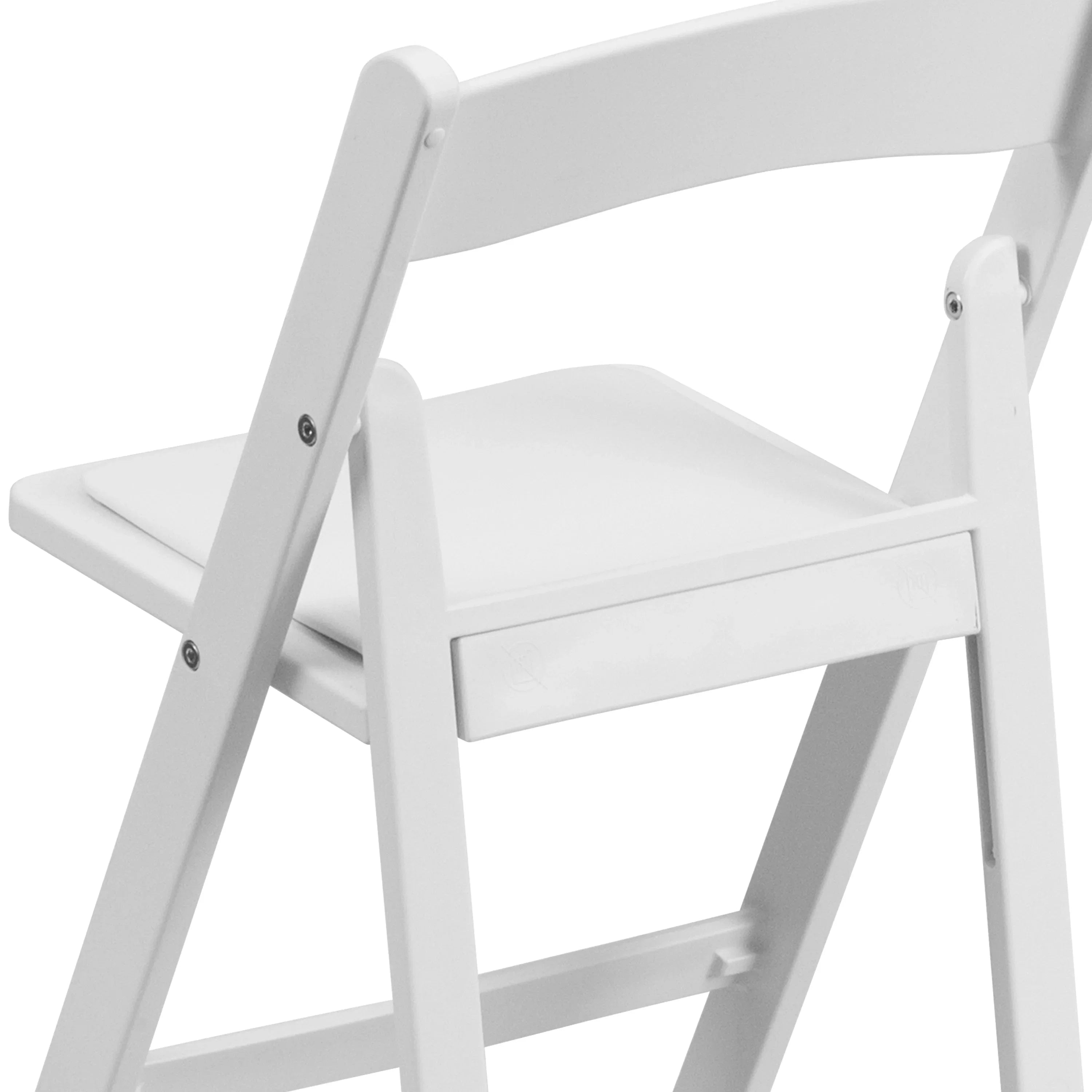 Flash Furniture HERCULES 11 Pack Kids White Resin Folding Chair with White Vinyl Padded Seat