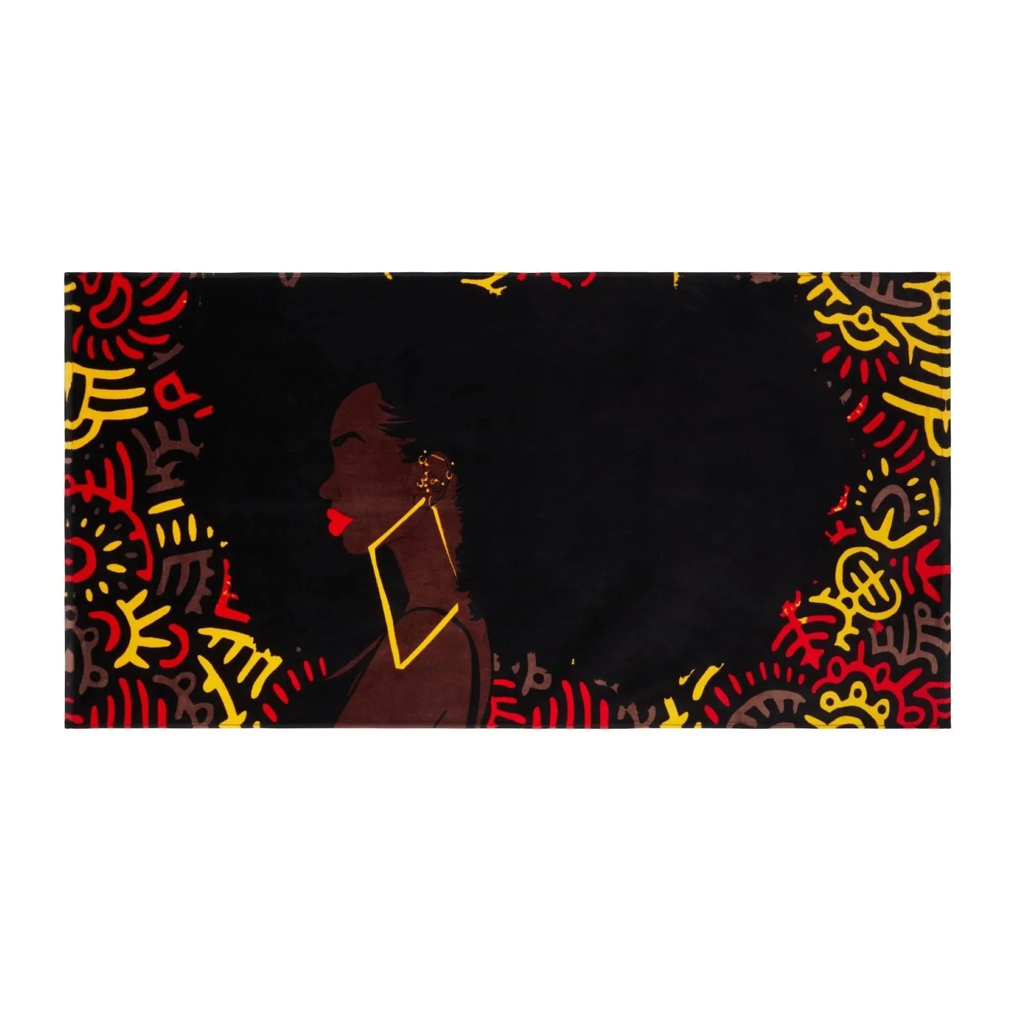 Pardon My Fro Harlem Black Large Plush Cotton Beach Towel Women 30" x 60", 1 Piece