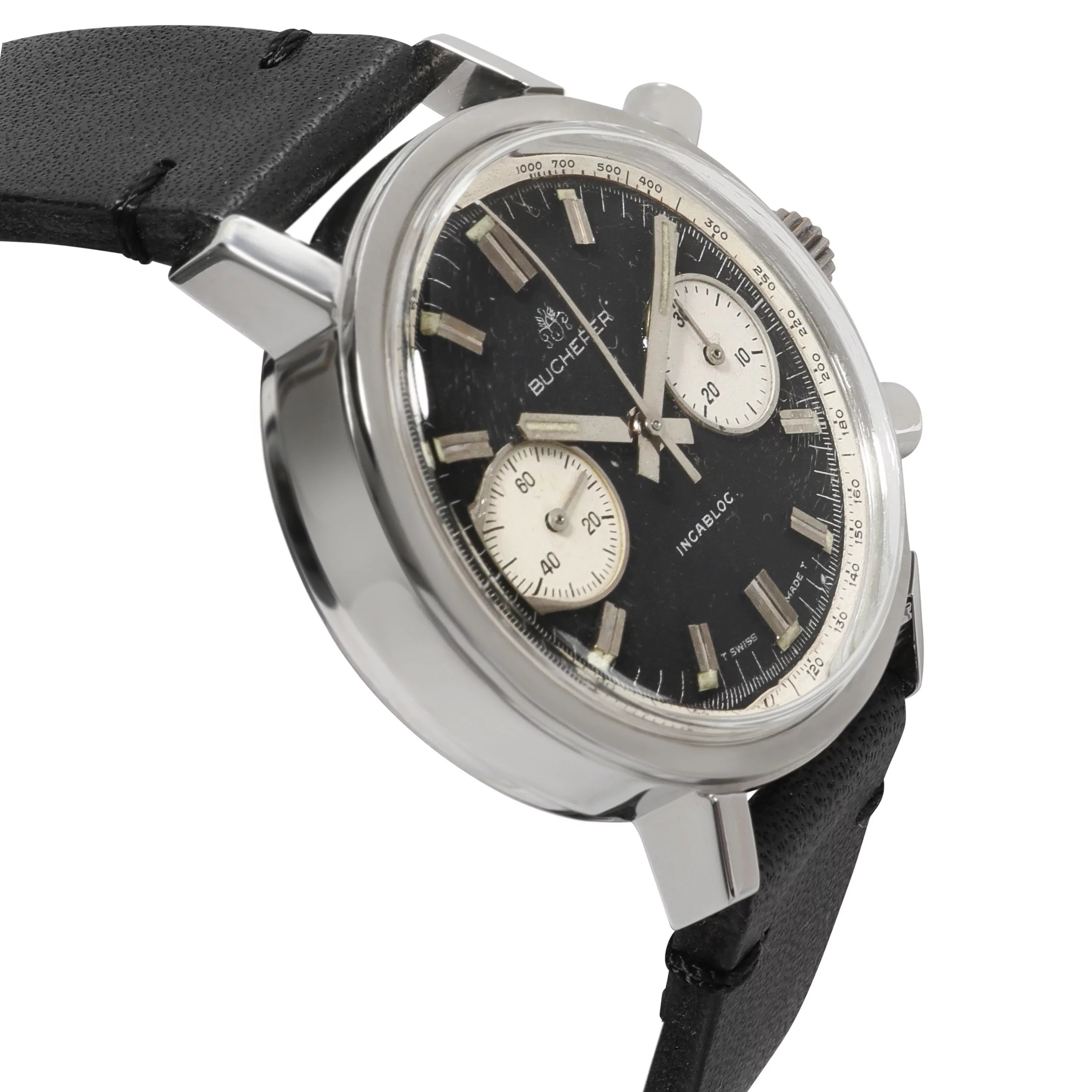 Bucherer Chrono Chrono Men's Vintage Watch in Stainless Steel Pre-Owned