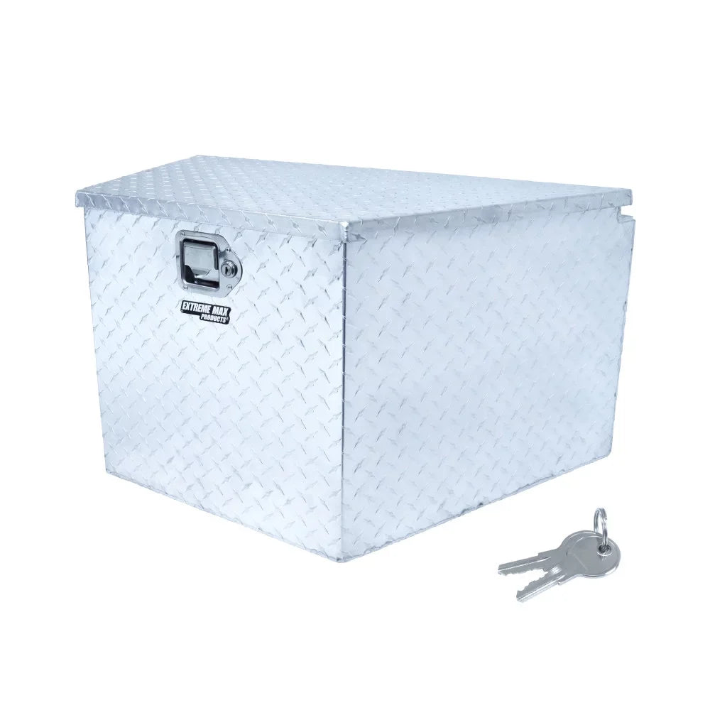 Extreme Max 5001.6097 Aluminum Diamond-Plate Trailer Tongue Locking Storage Box Utility and Sport Trailers