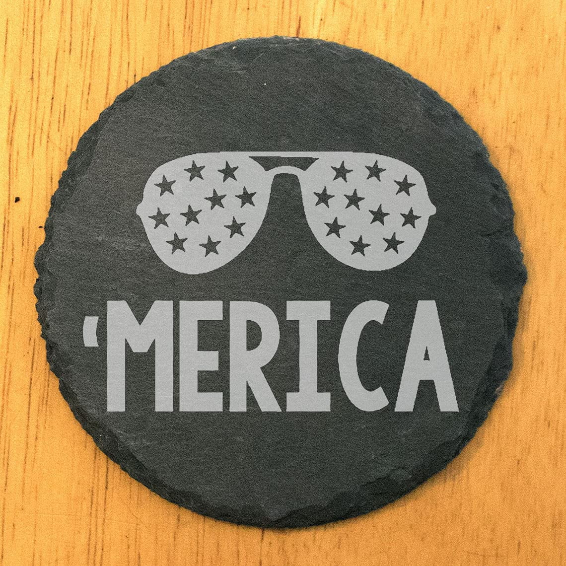 Sunglasses 'Merica Coasers - Round Slae - Se Of 5