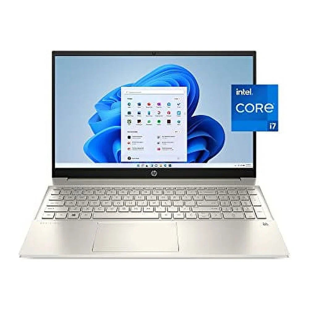 HP 2022 Pavilion 15.6" IPS FHD Touchscreen Laptop Intel 4-Core i7-1165G7 Iris Xe Graphics 32GB RAM DDR4 1TB NVMe SSD USB-C WiFi AX Bluetooth HDMI Webcam Backlit Keyboard Windows 11 Pro w/RE USB