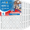 16x22x1 Air Filter MERV 11 Comparable to MPR 1000, MPR 1200 & FPR 7 Electrostatic Pleated Air Conditioner Filter 6 Pack HVAC Premium USA Made 16x22x1 Furnace Filters by AIRX FILTERS WICKED CLEAN AIR.