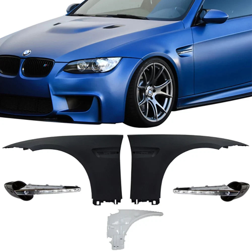 Ikon Motorsports with 07-13 E92 2Dr Complete M3 Front Fender Conversion Side Vent With LED Signal