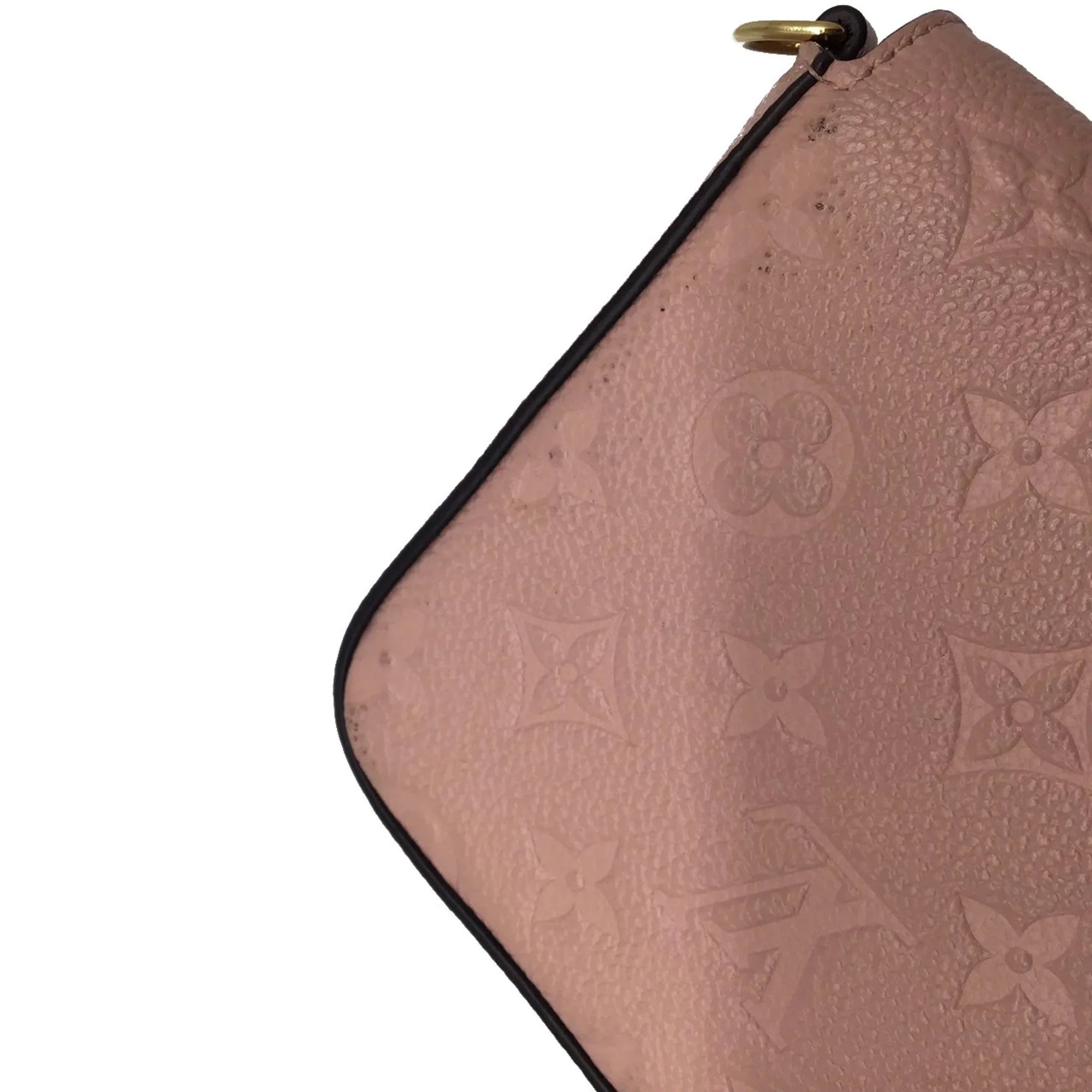 Pre-Owned LOUIS VUITTON Louis Vuitton Monogram Implant Pochette Felicie M67856 Chain Wallet Bag Pink G Hardware Gold Rose Ballerine Women's (Fair)