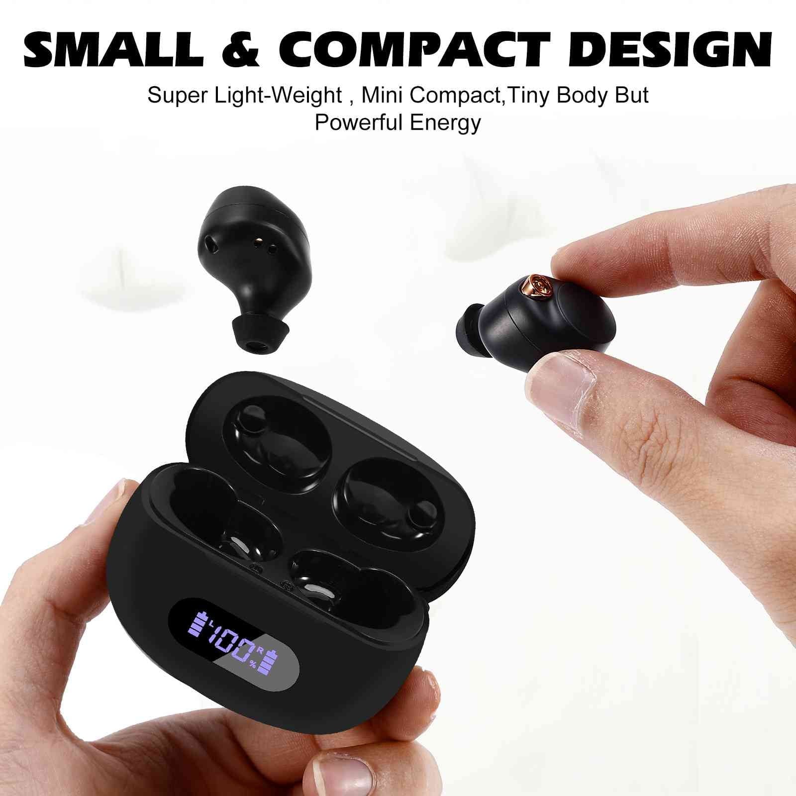 UrbanX True Wireless Bluetooth Earbuds + Charging Case, Black, Dual Connect, IPX5 Water Resistance, Bluetooth 5.2 Connection, Balanced, Bass Boost with Lenovo K5 Pro