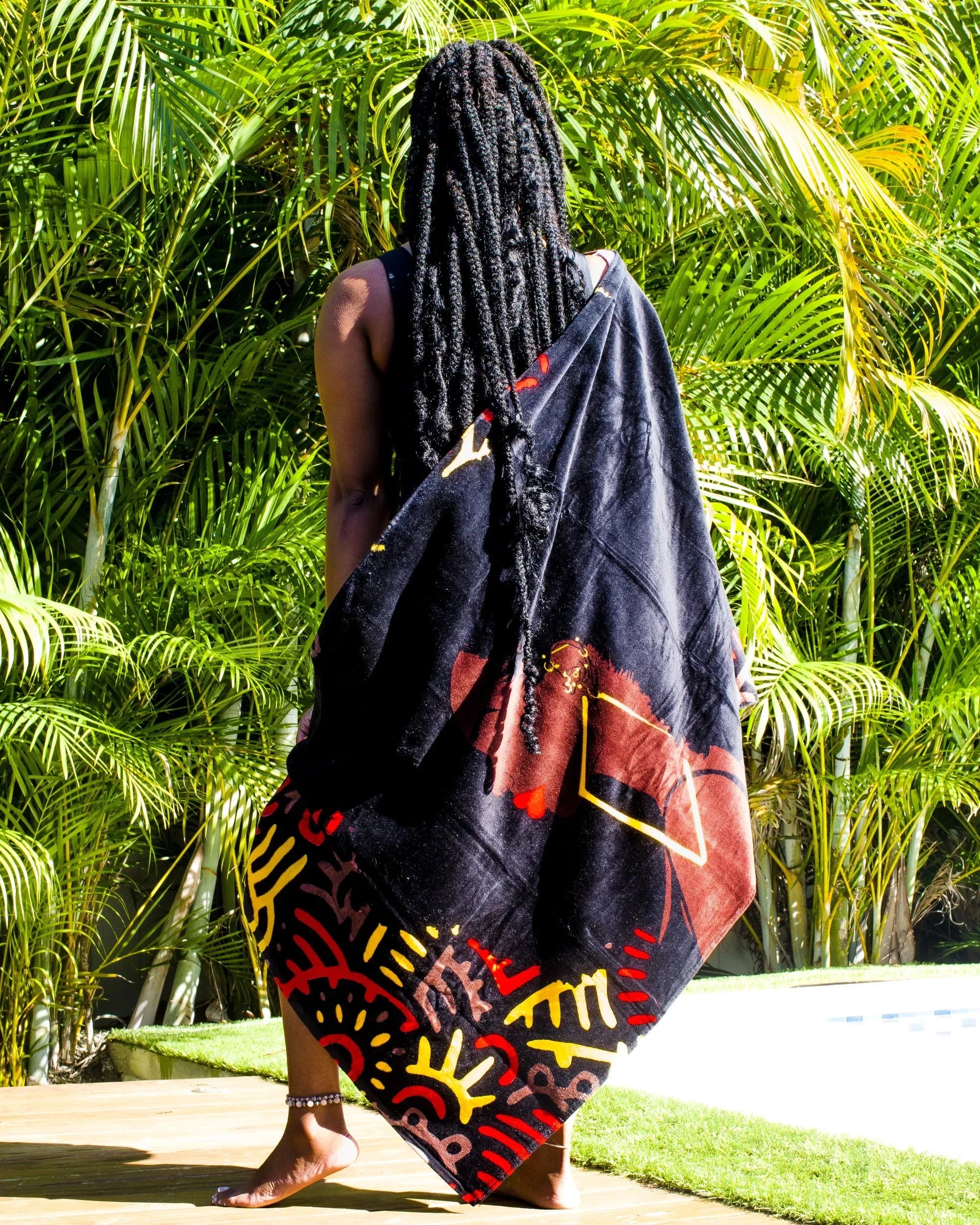 Pardon My Fro Harlem Black Large Plush Cotton Beach Towel Women 30" x 60", 1 Piece