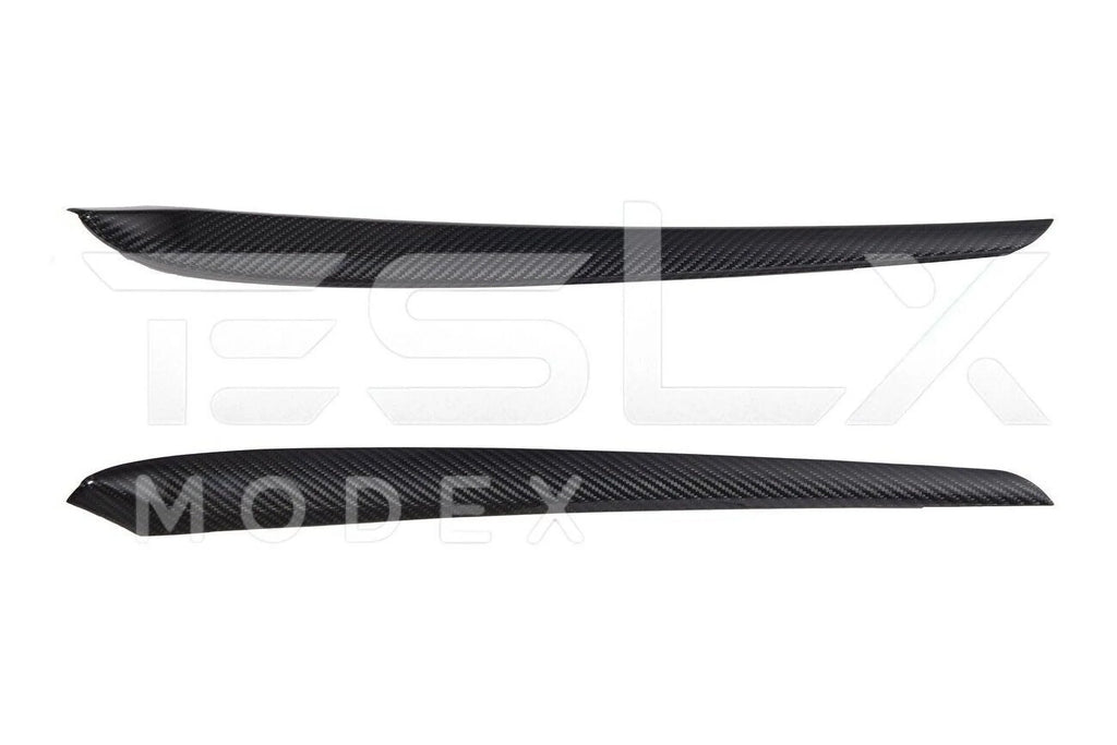 Replacement For 2020-2023 TESLA Model 3 & 2020-Up Model Y Factory Style CARBON FIBER Interior Front Door Trim Panel Protection Pair