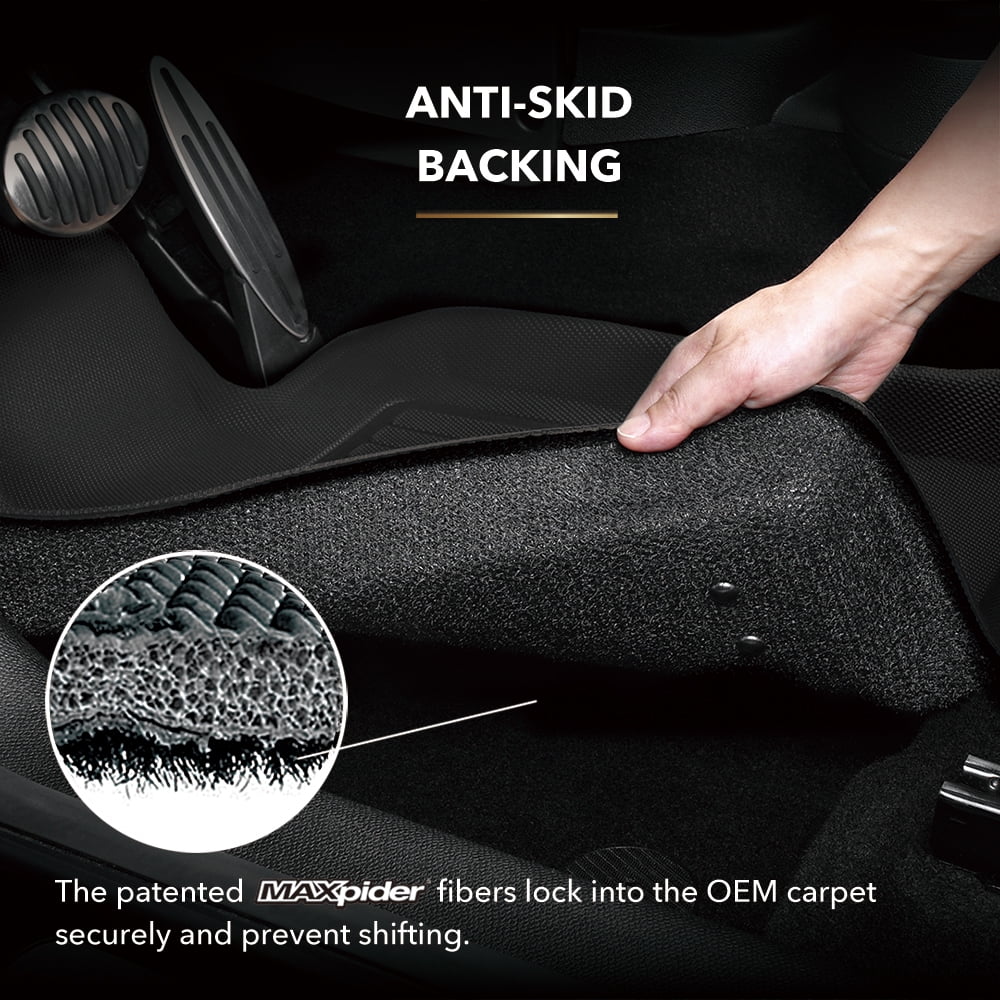 3D MAXpider KAGU Floor Mat (BLACK) Suitable with LEXUS RX/RX HYBRID 2016-2022 - Second Row