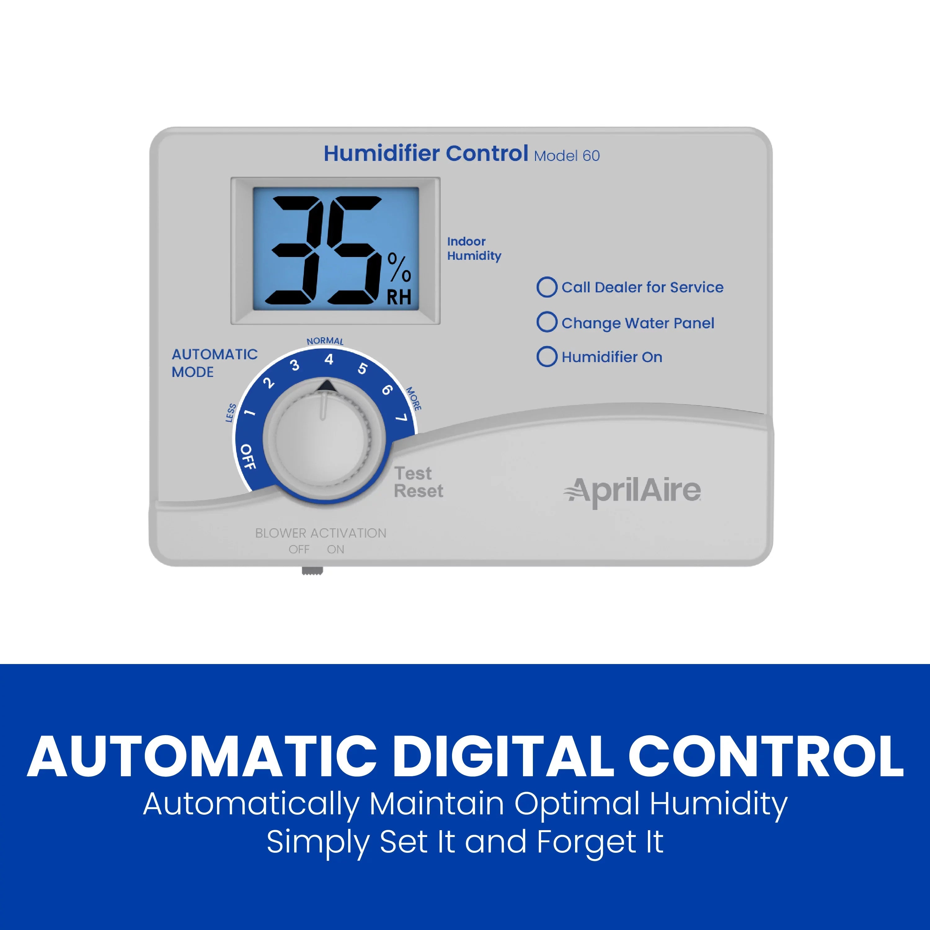 AprilAire 700 Whole-House Humidifier - Automatic - Large Capacity Fan-Powered Furnace Humidifier Homes up to 4,200 Sq. Ft.