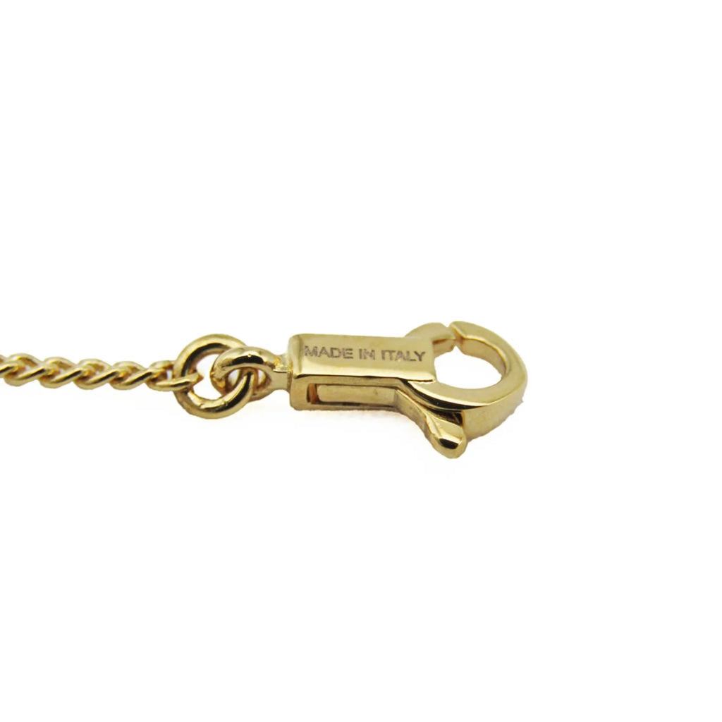 Pre-Owned Celine Alphabet P 46B0 6BRA Metal No Stone Charm Bracelet Gold (Good)