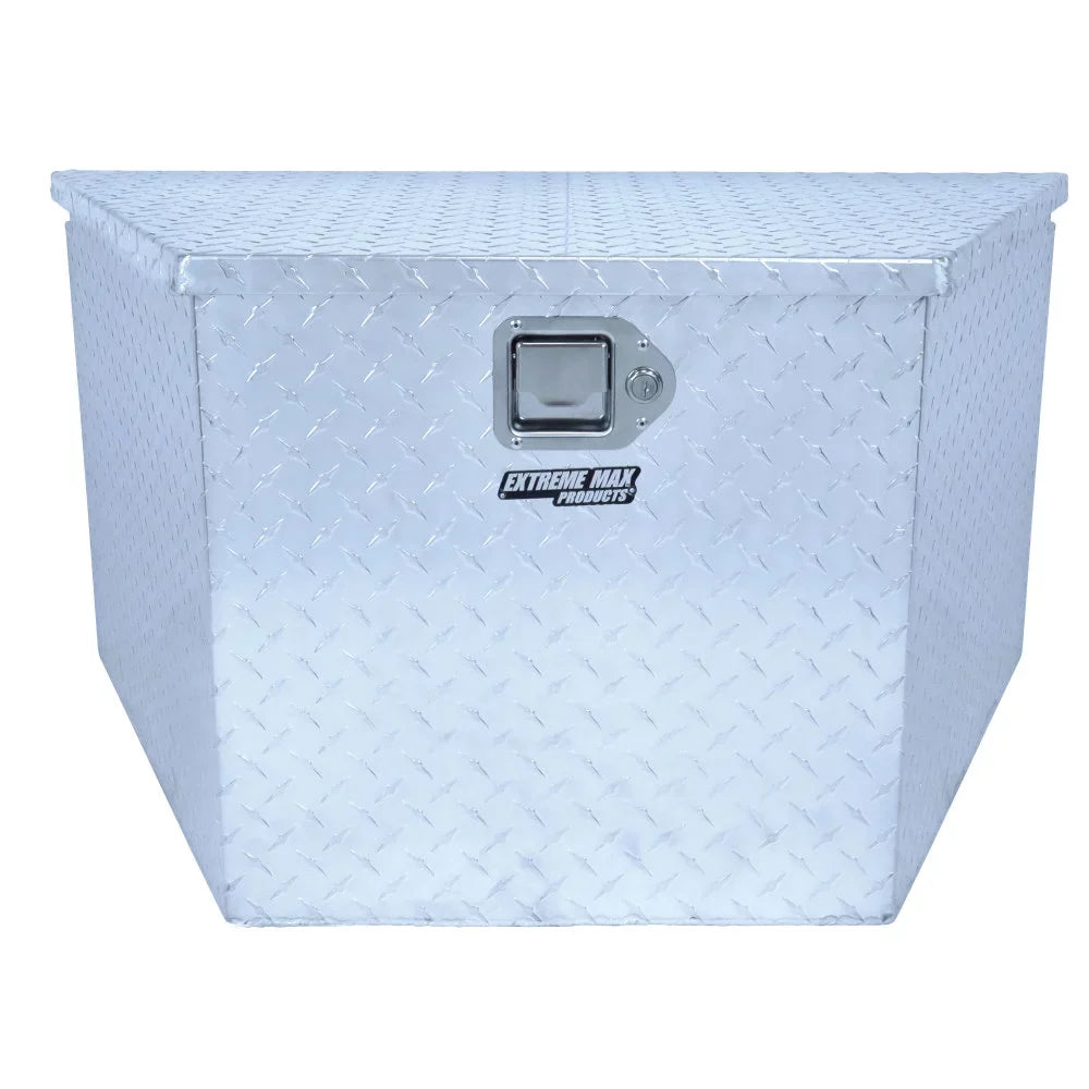 Extreme Max 5001.6097 Aluminum Diamond-Plate Trailer Tongue Locking Storage Box Utility and Sport Trailers