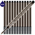 Jaymo Replacement Montblanc 113778 - Measures 3.84 in / 97 mm Long - Capless Rollerball Pen Refill - 12 Blue