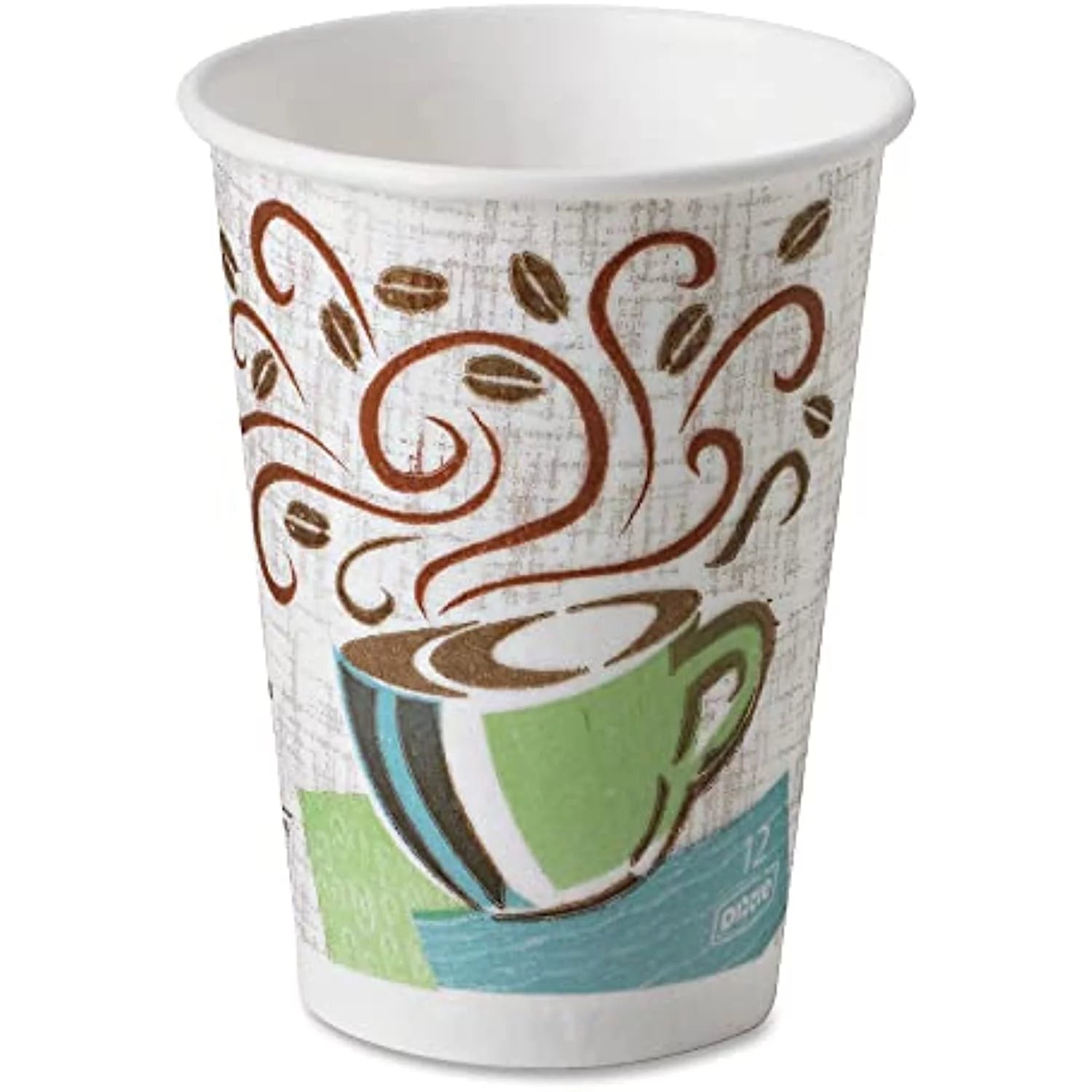 Dixie Perfectouch 12 Oz. Insulated Paper Hot Coffee Cup By Gp Pro (Georgia-Pacific), Coffee Haze, 5342Cdsbp, 160 Cups Per Case, Coffee Haze Design