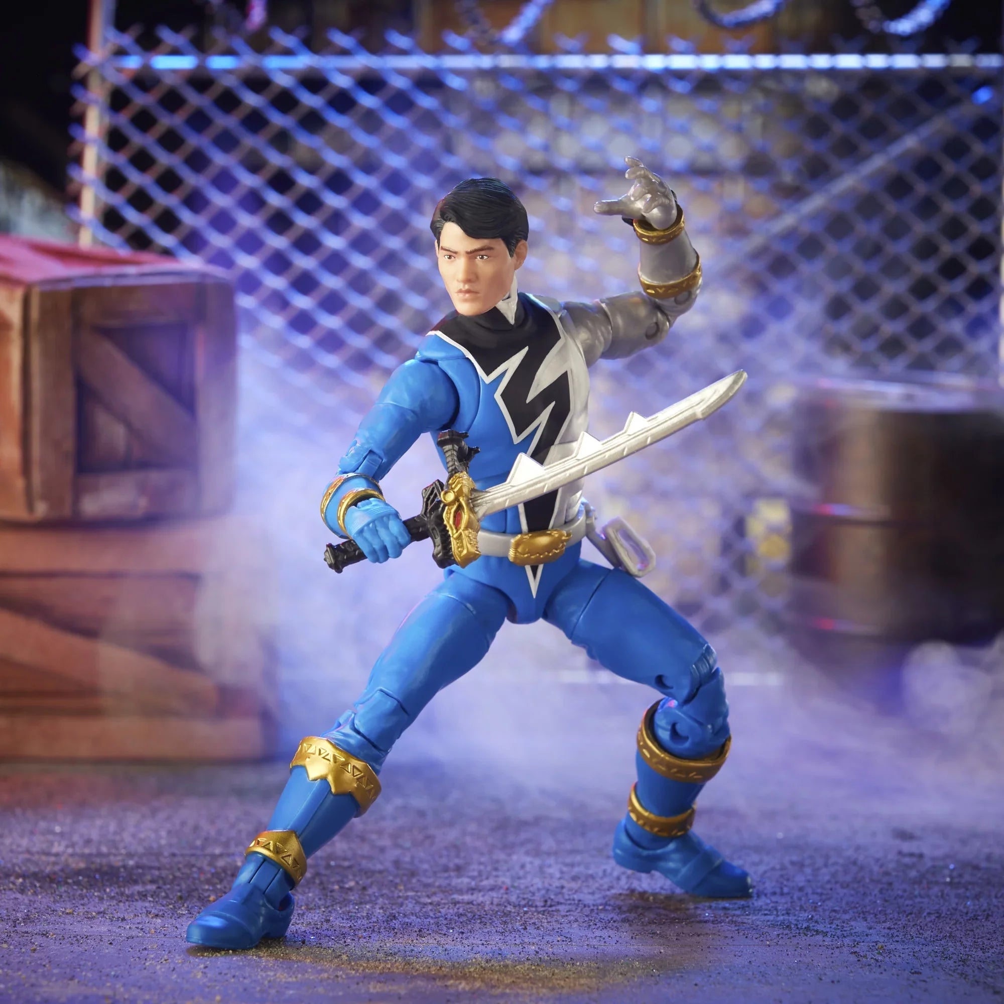 Power Rangers Lightning Collection Dino Fury Blue Ranger 6-inch Premium Collectible Action Figure Toy with Accessories