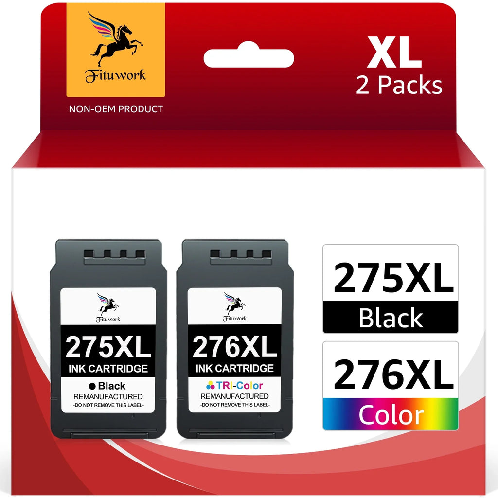 275XL Ink Cartridges Replacement Canon Ink 275 and 276 PIXMA TS3520 TS3522 TS3500 TR4720 TR4700 Printers(Black and Color, 2 Pack)