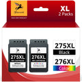275XL Ink Cartridges Replacement Canon Ink 275 and 276 PIXMA TS3520 TS3522 TS3500 TR4720 TR4700 Printers(Black and Color, 2 Pack)