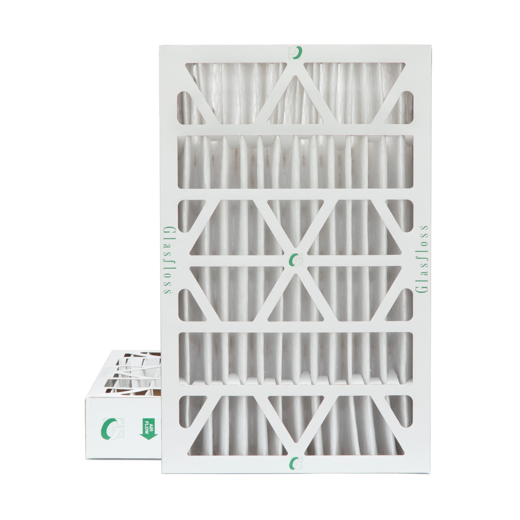 2 Pack of 12x24x4 MERV 13 Pleated 4" Inch Air Filters by Glasfloss. Actual Size: 11-3/8 x 23-3/8 x 3-3/4.