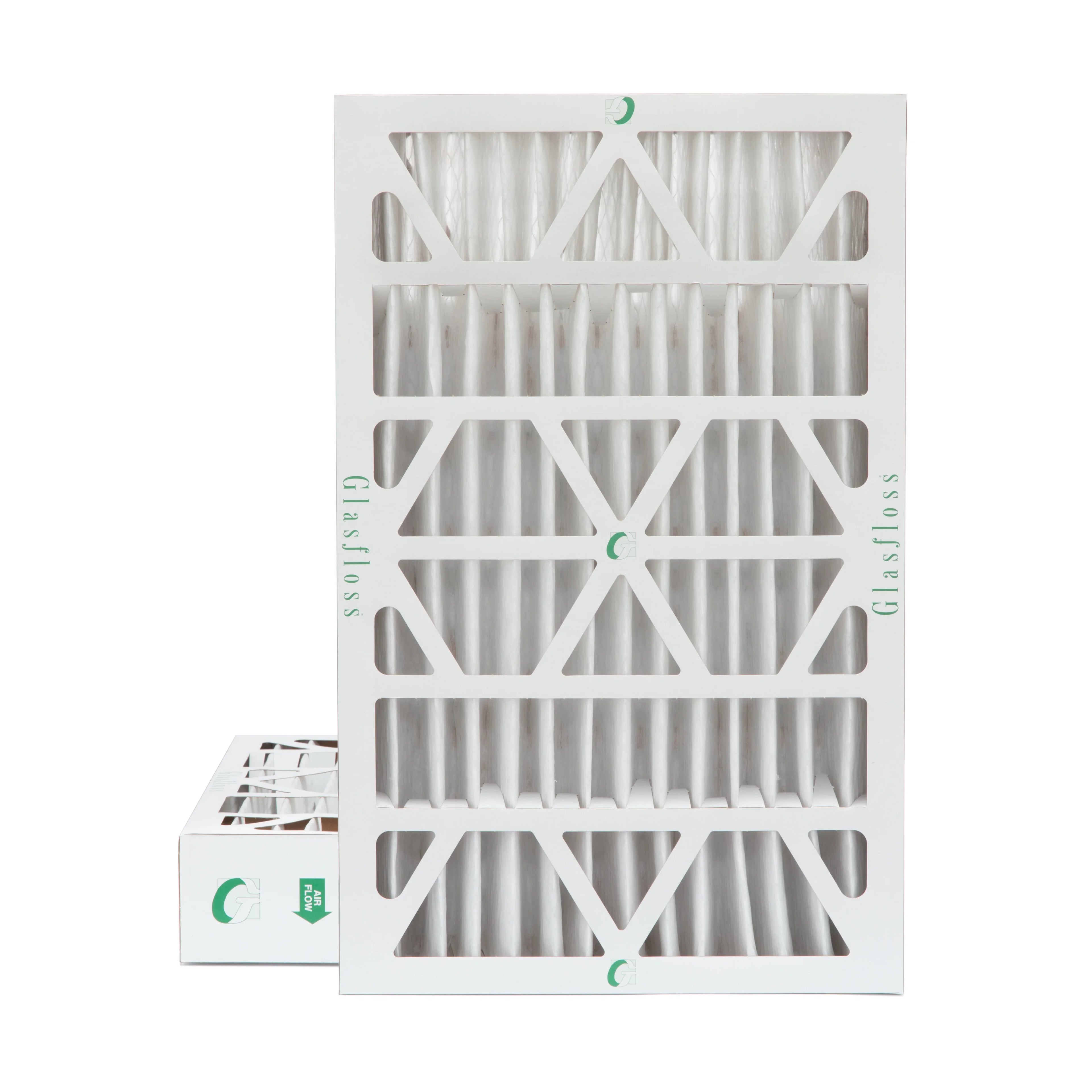 2 Pack of 12x24x4 MERV 13 Pleated 4" Inch Air Filters by Glasfloss. Actual Size: 11-3/8 x 23-3/8 x 3-3/4.
