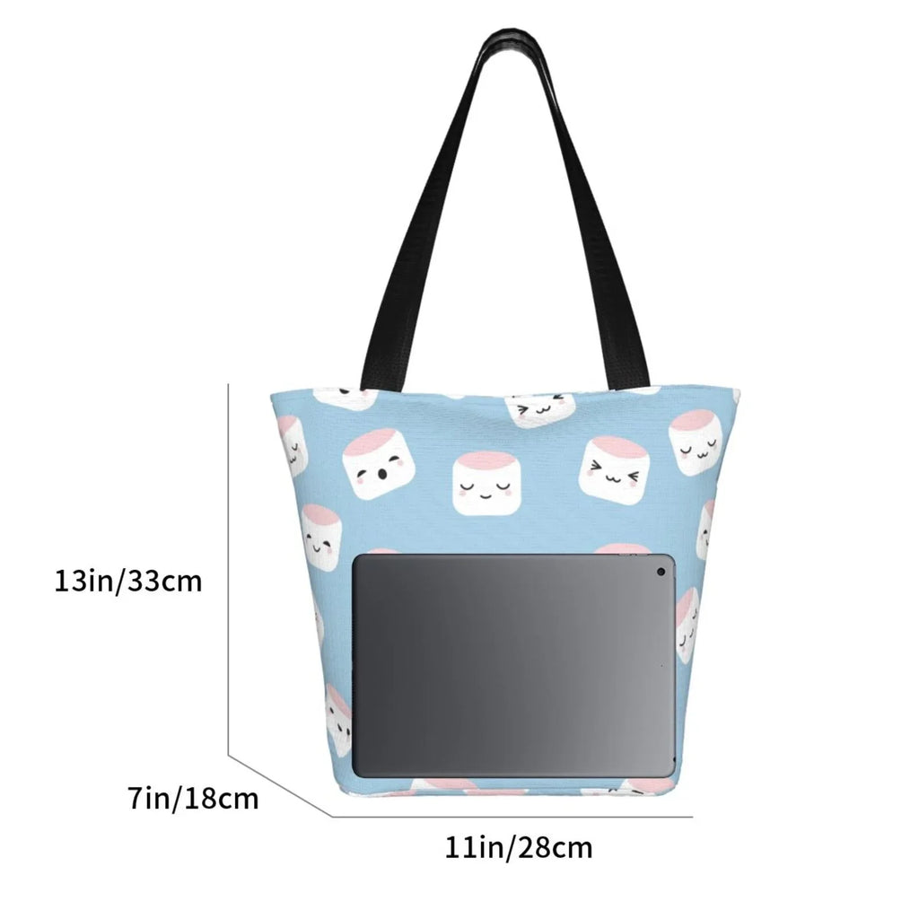 Lukts Cartoon Sushi Tote Bag,Shoulder Bag Women'S Hobos Handbags Large Capacity Shopping Bag