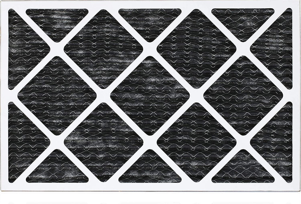 Filterbuy 14x30x1 MERV 8 Odor Eliminator Pleated HVAC AC Furnace Air Filters with Activated Carbon (2-Pack)