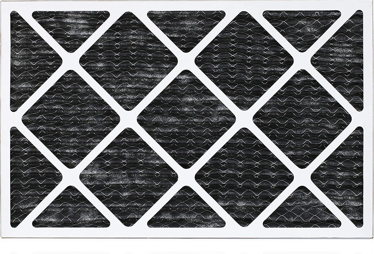 Filterbuy 14x30x1 MERV 8 Odor Eliminator Pleated HVAC AC Furnace Air Filters with Activated Carbon (2-Pack)
