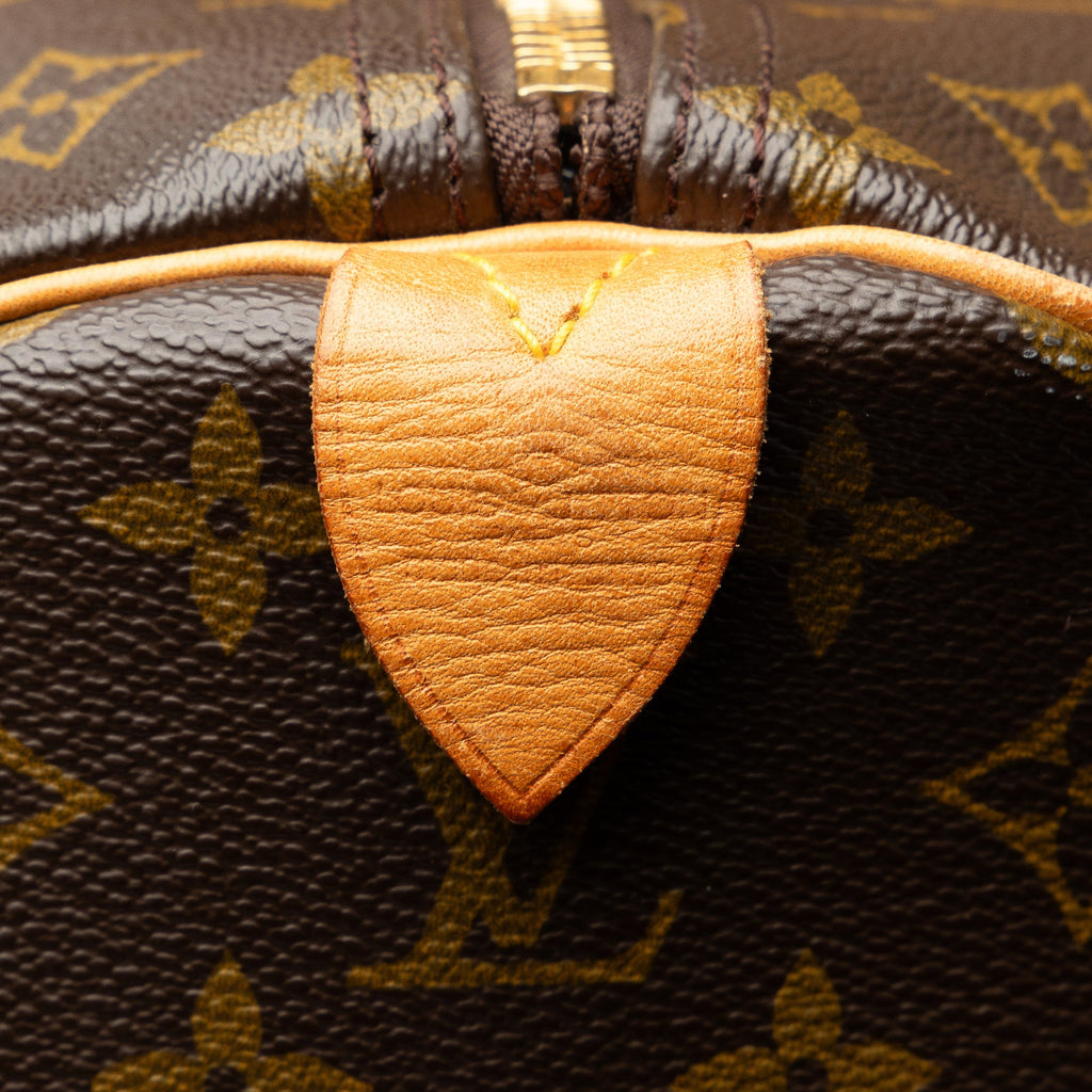 Pre-Owned Authenticated Louis Vuitton Monogram Keepall 60 Canvas Brown Travel Bag WeekenderBag Unisex (Fair)
