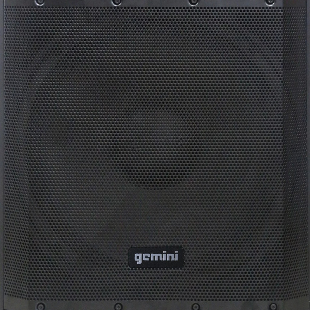 Gemini GSP-2200 Ultra Powerful Bluetooth 2,200 Peak Watt Speaker with Built-In Media Player & GMU-M200 UHF Dual Wireless Microphone System , 843631171035