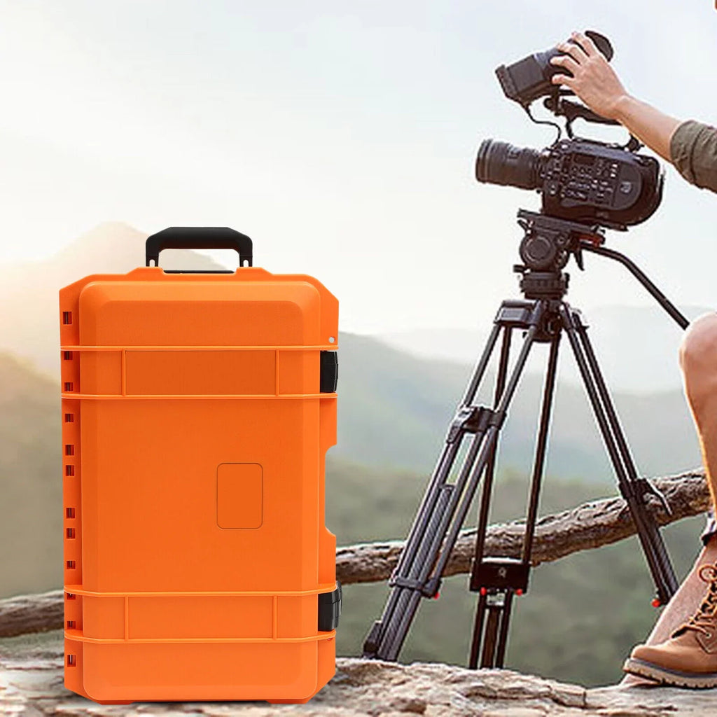 22" Camera Box Storage Protect Roller Carry Case Waterproof Camera Box Case