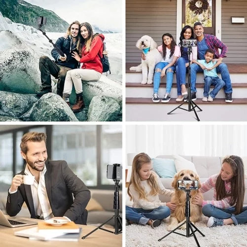 67" Extendable Tripod Stand Wireless Remote Shutter Selfie Stick K4P Samsung Galaxy J7 V (2017) Perx S6 Edge+ S7 Edge S8 active S10e S10 On5 J3 Emerge 5G Note 9 8 20 10 Plus S21 FE 5G J5