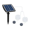 moobody 6V 2W Plug-in Solar Oxygen Pump with 8.2ft Pipe 2 Air Bubble Stones Fish Oxygenator Aquarium Oxygen Aerator Air Pump Fishing Aerator Garden Fish Pool Pond