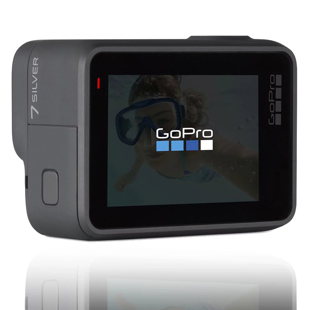 Restored GoPro HERO7 Silver Camera + Super Suit Dive Housing Case ECommerce Packaging Waterproof Digital Action Camcorder With Touch Screen 4K HD Video 12MP Photos (Refurbished)
