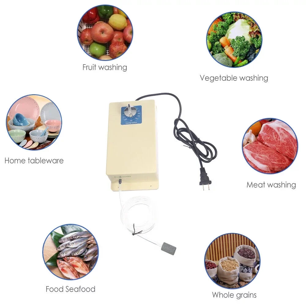2000mg/h Ozone Generator Machine Air Water Sterilizer Purifier + Time Swithch