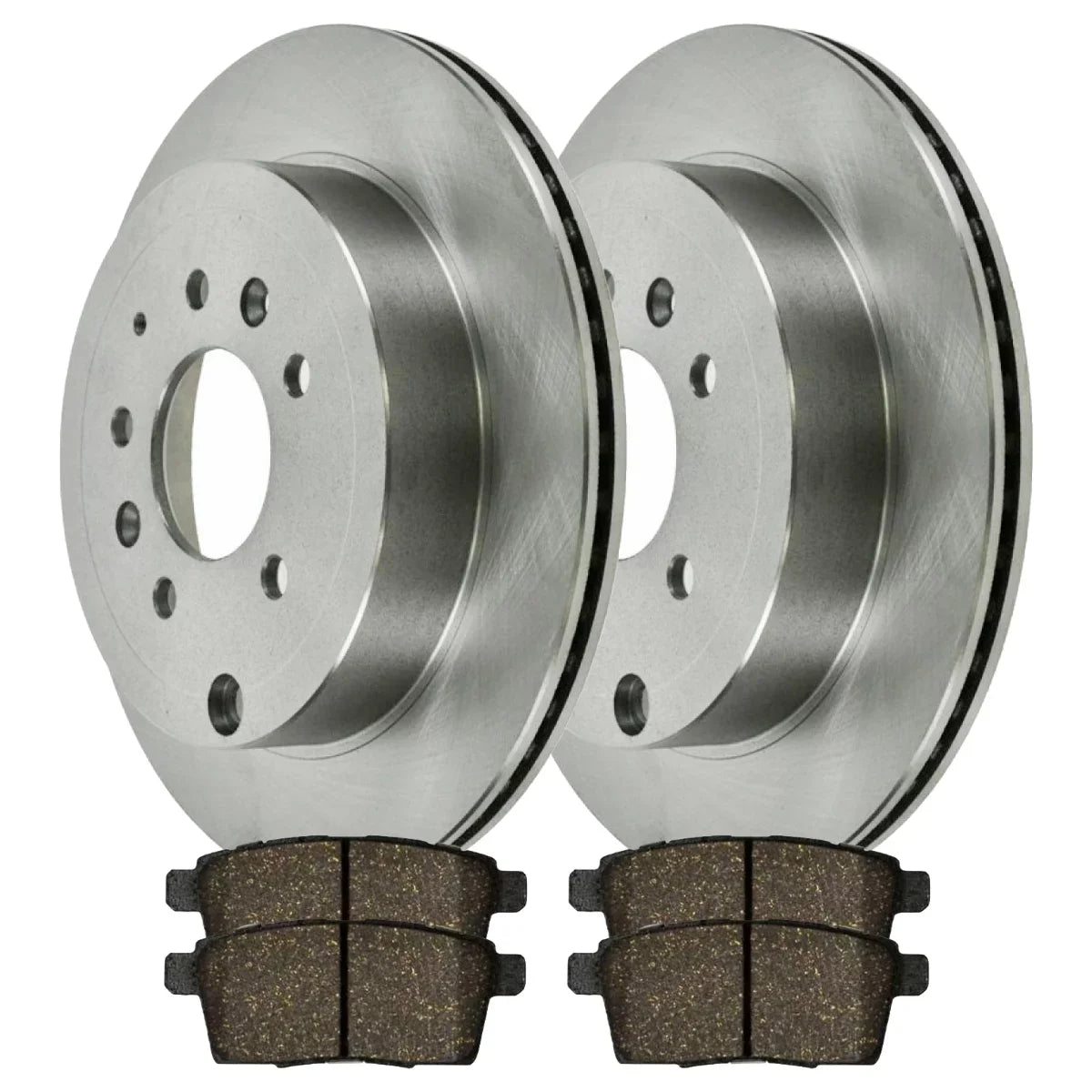 AutoShack Rear Brake Rotors and Ceramic Pads Kit Driver and Passenger Side Replacement 2007 2008 2009 2010 2011 2012 Mazda CX-7 2.3L 2.5L AWD FWD