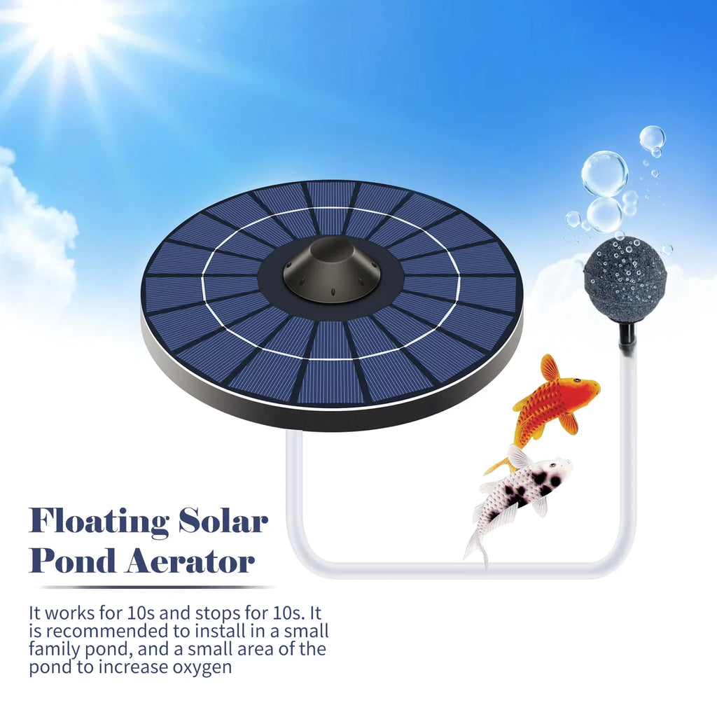 Carevas Instrument,Aerator Fish Tank Fish Tank Small Pond Aerator Stone Water Pond Tank Small Pond Bubble Stone Water Small Pond Water Solar Aerator Pump mewmewcat Air se Bubble