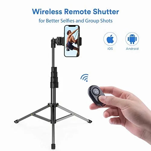 67" Extendable Tripod Stand Wireless Remote Shutter Selfie Stick K4P Samsung Galaxy J7 V (2017) Perx S6 Edge+ S7 Edge S8 active S10e S10 On5 J3 Emerge 5G Note 9 8 20 10 Plus S21 FE 5G J5