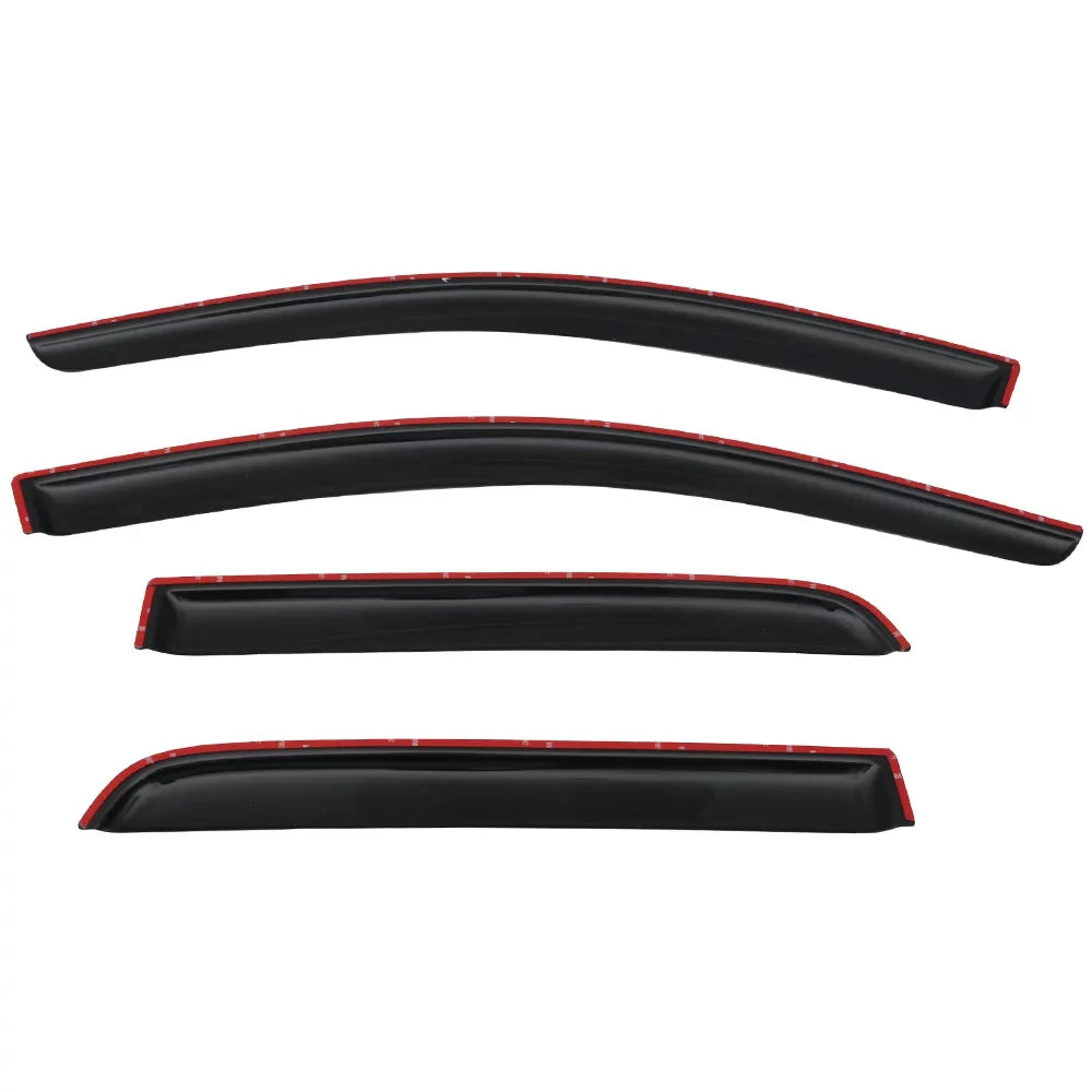 Ikon Motorsports with 14-23 Mitsubishi Mirage Hatchback Acrylic Window Visors Vent Windshield Deflector Rain Guard 4Pc Set Outside Mount 2014 2015 2016 2017 2018 2019 2020 2021
