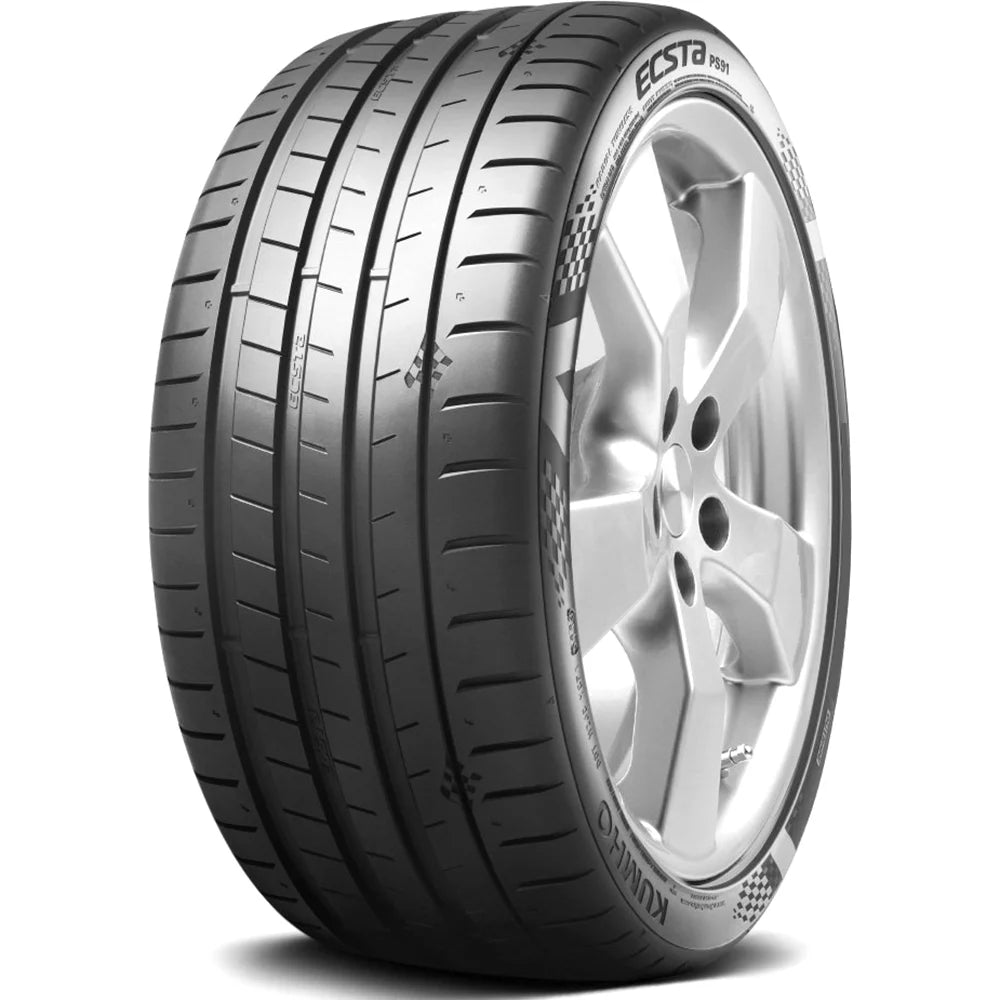 Pair of 2 (TWO) Kumho Ecsta PS91 235/40ZR18 95Y XL High Permance Tires Fits: 2012-18 Ford Focus Titanium, 2017-23 Honda Civic Sport Touring