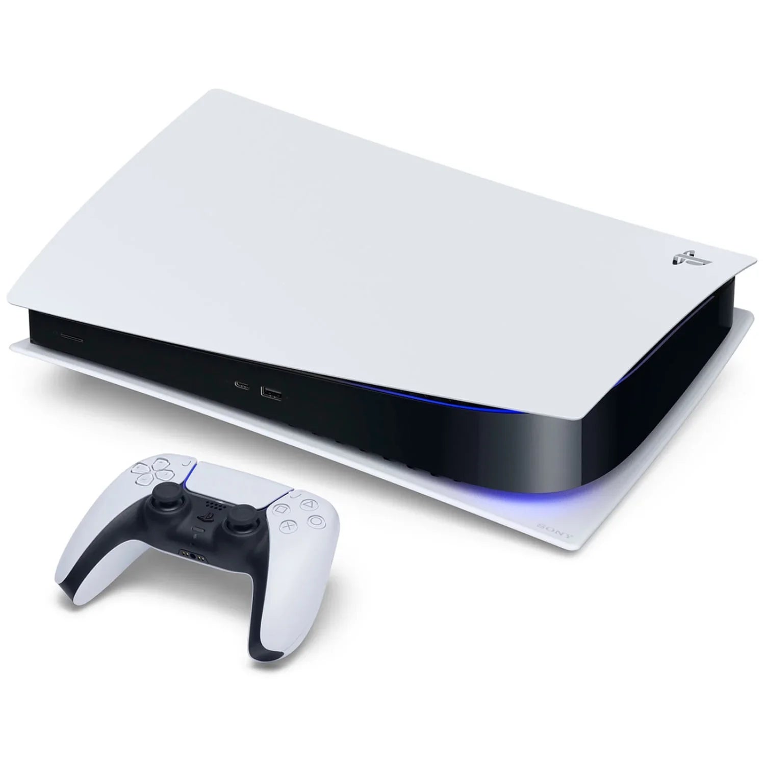 Sony Playstation 5 Disc Version Console with Extra White Controller, White PULSE 3D Headset and Surge Dual Controller Charge Dock Bundle